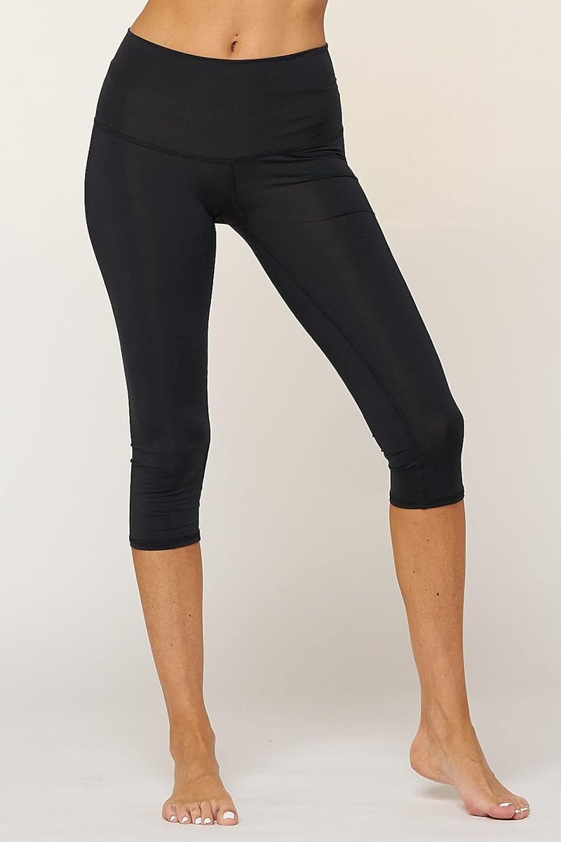 teeki Store Solid Black Capri Pants - Image 1
