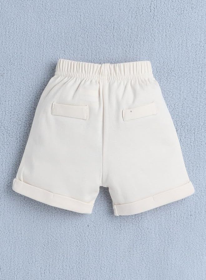 BUMZEE طقم ملابس للأولاد من BUMZEE، قميص بأكمام طويلة وسروال قصير مع صدرية وربطة عنق مزينة باللونين الأزرق المخضر والبيج - من 3 إلى 6 أشهر (Peb10526B-tel) - Image 5