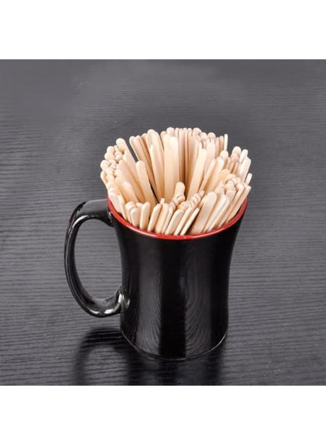ECVV Wooden Coffee Stirrer 500 Pc Disposable Coffee Stir Sticks 5.5 Inch Wooden Stir Sticks For Coffee And Cocktails Wooden Beverage Mixer With Smooth Ends Swizzle Drink Sticks Coffee Bar Accessories - Image 3