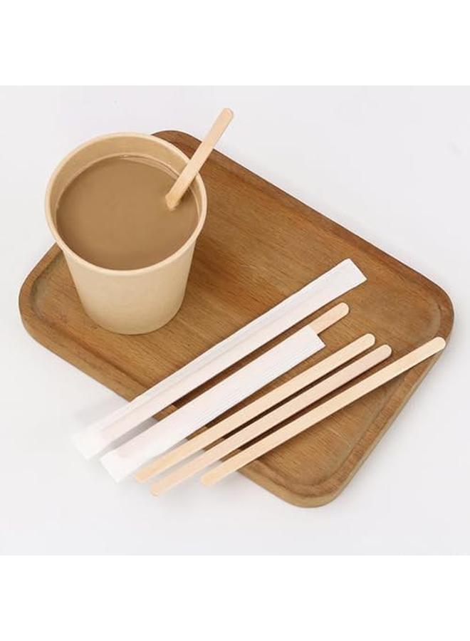 ECVV Wooden Coffee Stirrer 500 Pc Disposable Coffee Stir Sticks 5.5 Inch Wooden Stir Sticks For Coffee And Cocktails Wooden Beverage Mixer With Smooth Ends Swizzle Drink Sticks Coffee Bar Accessories - Image 2