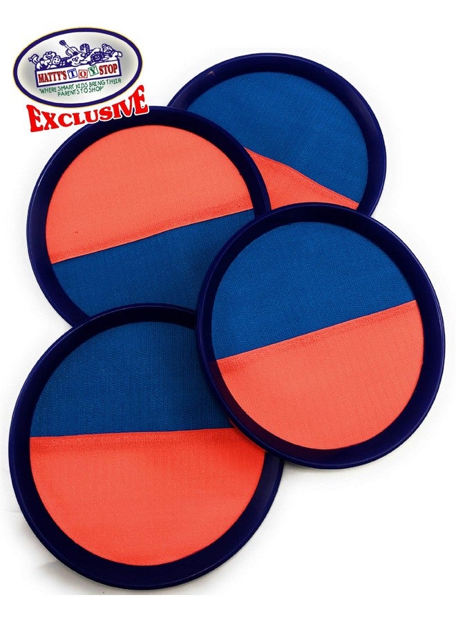 Matty's Toy Stop Matty's Toy Stop Deluxe Toss & Catch (Hook & Loop) Tropical Colors Paddle Game Set with 4 Paddles, 3 Balls & Storage Bag - Classic Outdoor Game, Perfect for The Beach, Backyard or in The House!  - Image 4