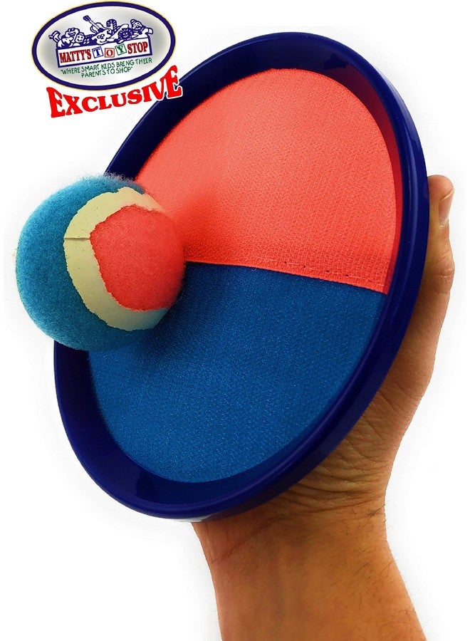 Matty's Toy Stop Matty's Toy Stop Deluxe Toss & Catch (Hook & Loop) Tropical Colors Paddle Game Set with 4 Paddles, 3 Balls & Storage Bag - Classic Outdoor Game, Perfect for The Beach, Backyard or in The House!  - Image 3