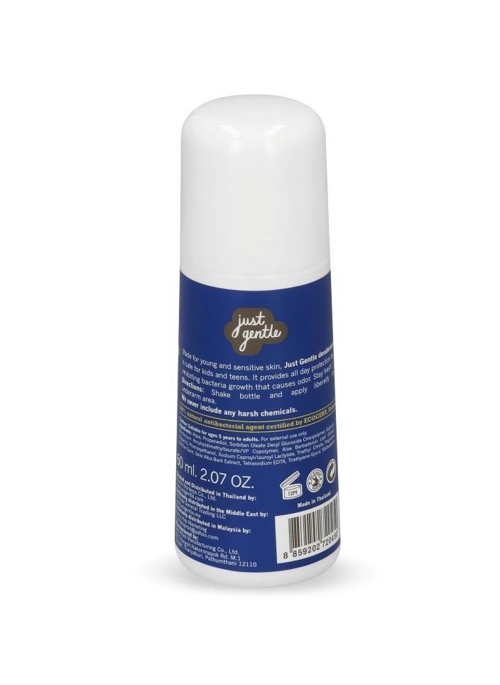 Just Gentle Just Gentle Organic Kids Deodorant Sport Edition Natural, Safe, and Effective Odor Protection, Aluminum-Free, Gentle on Sensitive Skin, 60ml  - Image 2