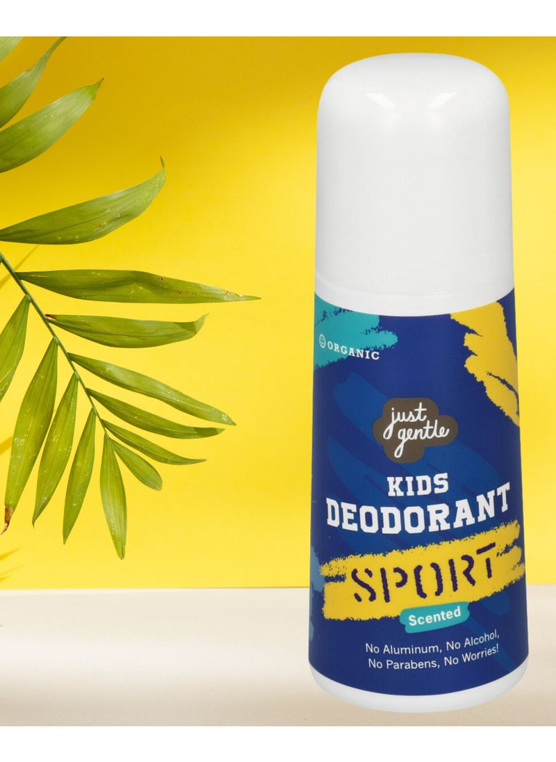 Just Gentle Just Gentle Organic Kids Deodorant Sport Edition Natural, Safe, and Effective Odor Protection, Aluminum-Free, Gentle on Sensitive Skin, 60ml  - Image 5