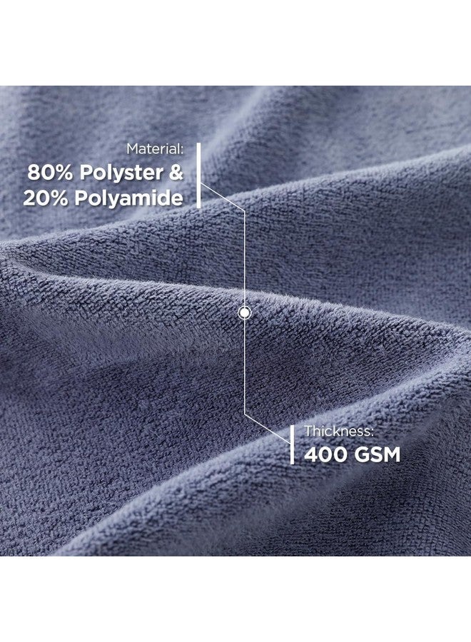 هومستيك منشفة وجه هومستيك | منشفة يد من الألياف الدقيقة | منشفة وجه مضادة للبكتيريا | منشفة شعر ووجه للرجال | منشفة 400 جرام لكل متر مربع | SHXS40601 | SHXS.. | عبوة من قطعتين | رمادي وأزرق - Image 3