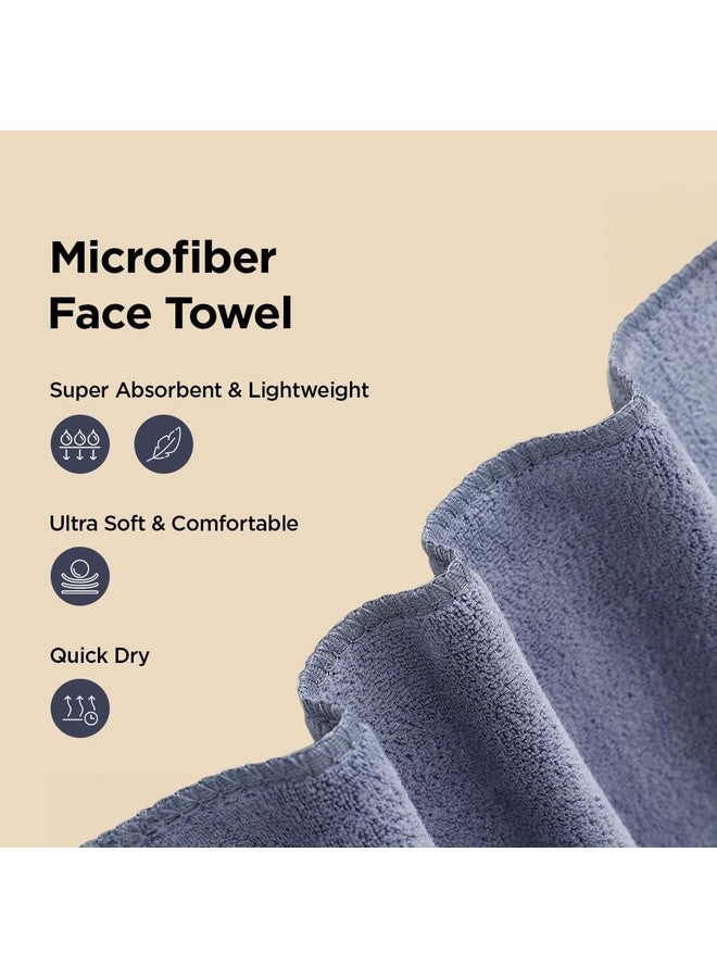 هومستيك منشفة وجه هومستيك | منشفة يد من الألياف الدقيقة | منشفة وجه مضادة للبكتيريا | منشفة شعر ووجه للرجال | منشفة 400 جرام لكل متر مربع | SHXS40601 | SHXS.. | عبوة من قطعتين | رمادي وأزرق - Image 2