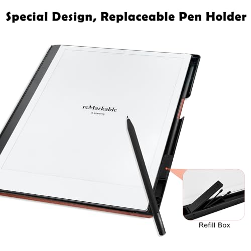 Aippdo Case for Remarkable 2 Paper Tablet 10.3" 2020 Released,Lightweight and Hard Back Shell Protective Book Folio Cover with Built-in Pen Holder,Comes with Remarkable 2 Pen Tips. - Image 4