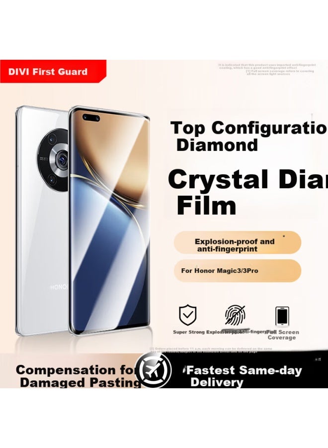 Divi [Special Offer 2-Pack] Tempered Glass Screen Protector For Honor Magic3/3Pro, High Definition Curved Full Screen Coverage Film, Scratch-Resistant And Anti-Fingerprint For Honor Ultimate Edition P - Image 1