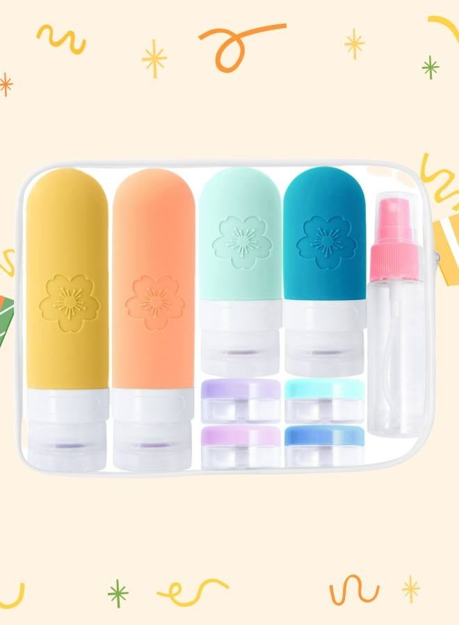 17 Pack Travel Bottles Set - TSA Approved Leak Proof Silicone Squeezable Containers for Toiletries, Conditioner, Shampoo, Lotion & Body Wash Accessories  - Image 1