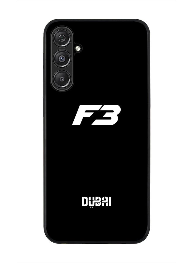 Stylizedd Rugged Black Edge case for Samsung Galaxy M34 5G, Custom Slim fit Flexible Anti Drop Thin Phone Case Cover - Faz3 Dubai Black - Image 1