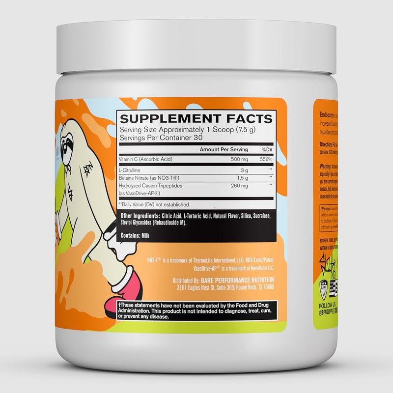 BARE PERFORMANCE NUTRITION BPN EndoPump PreWorkout Muscle Pump Enhancer wLCitrulline Increased Blood FlowOxygen Transport to Muscles 30 Servings Mango - Image 2