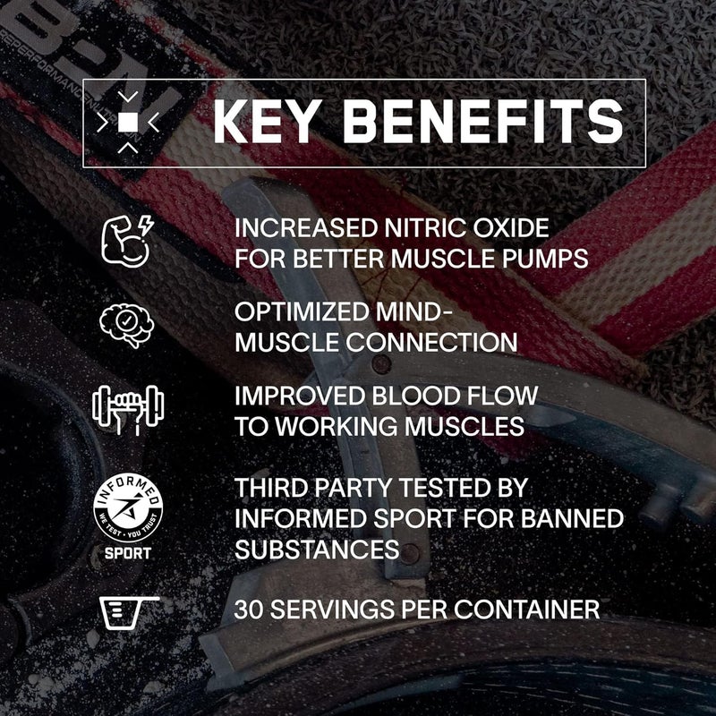 BARE PERFORMANCE NUTRITION BPN EndoPump PreWorkout Muscle Pump Enhancer wLCitrulline Increased Blood FlowOxygen Transport to Muscles 30 Servings Mango - Image 4