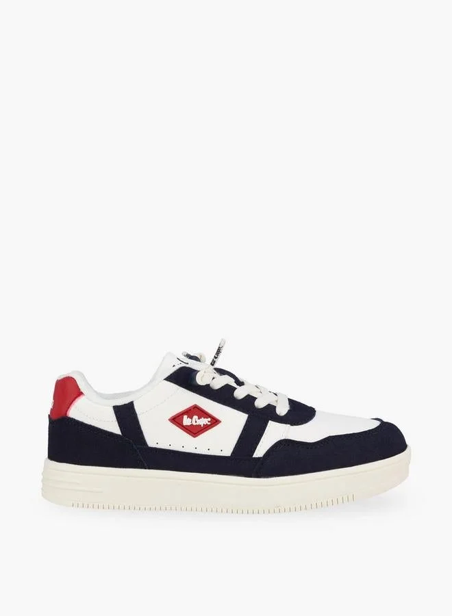 Boys Panelled Lace-Up Sneakers