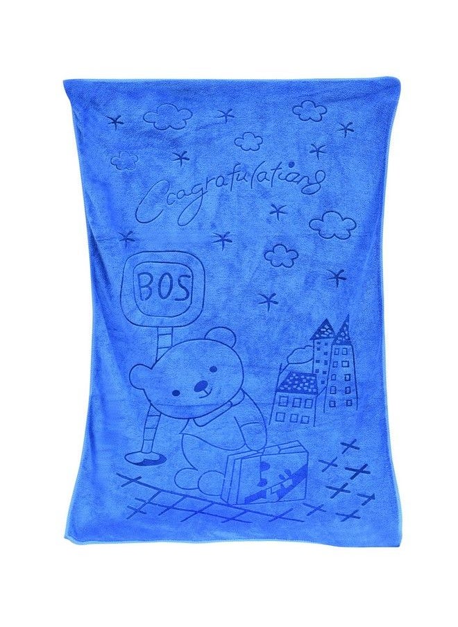 The Little Lookers Towel For Newborn Baby Kids; Super Soft Baby Bath Towel Set For Infants Bathing Accessories… (Dark Blue Large(60X105Cm))  - Image 1