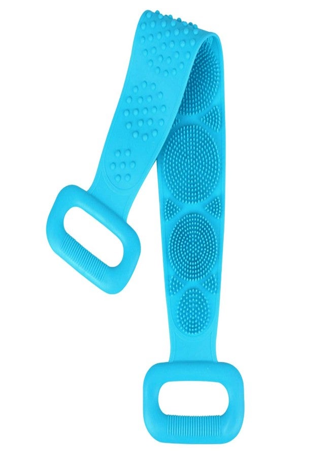 Aternal 2 IN 1 Back Body Scrubber Belt Bath Brush with Bristles and Brush Back Scrubber with Long Handled for Skin Exfoliating Bath, Massage Bristles Suitable for Wet or Dry, Men and Women - Image 1