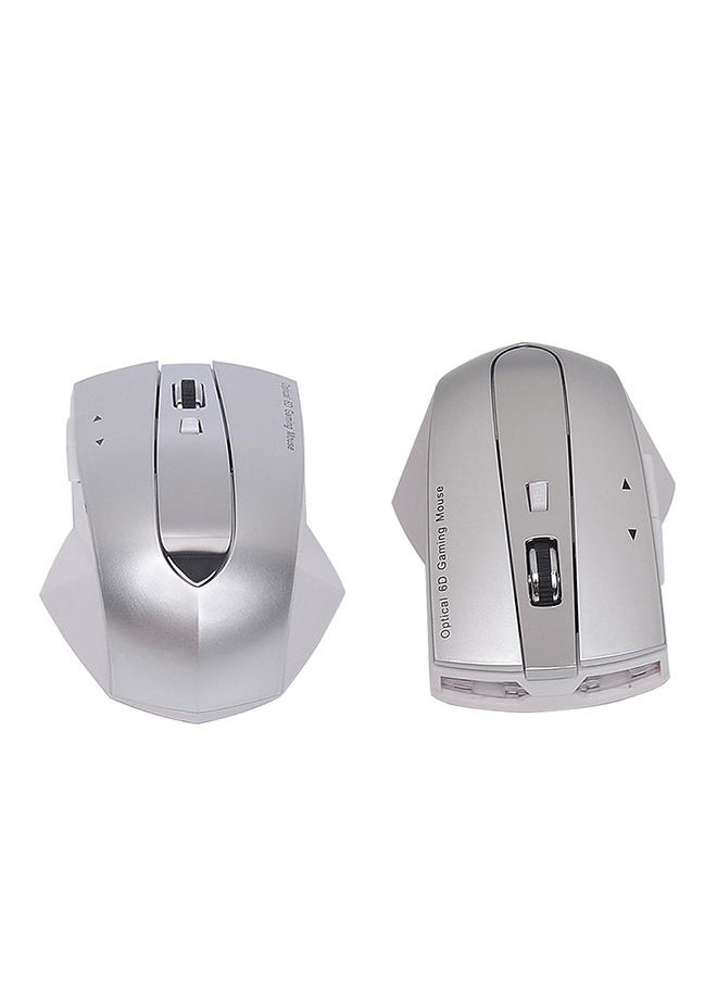 NIBEMINENT 2.4G Wireless Rechargeable Mouse White/Silver  - Image 2