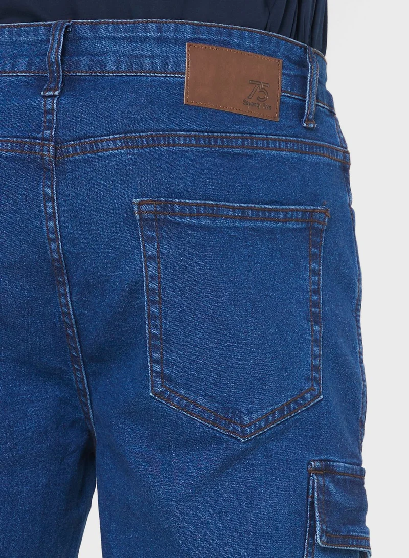 Seventy Five Mens Cargo Jeans