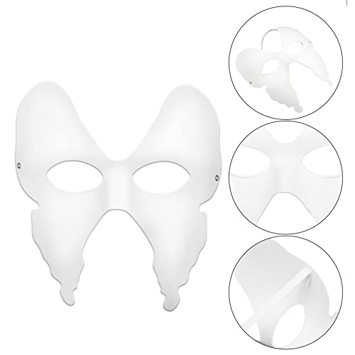Ioffersuper 40 Pack Paper Mardi Gras Mask Plain White Masquerade Mask DIY Half Face Paper Masquerade Masks For Women Men Adults Costume Party Art Crafting Project Performances - Image 3