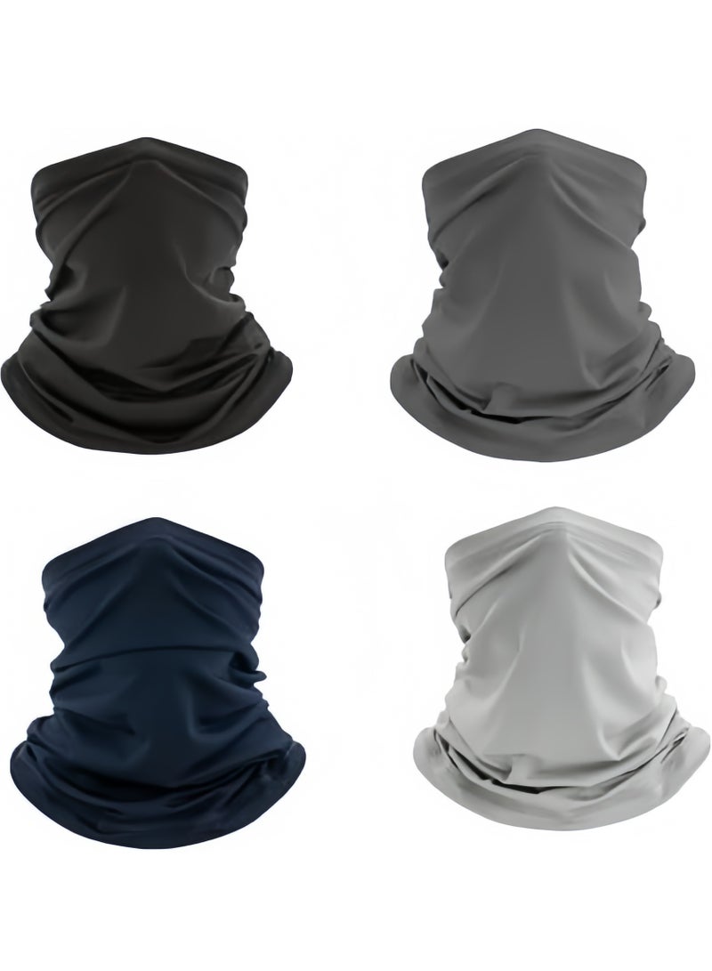 Generic 4Pcs Sun Protective Neck Gaiter Sun UV Protection Face Mask, Soft Breathable UV Protection Face Mask for Cycling Fishing Mountaineering and Sports,4 Color Set（Unisex）  - Image 1