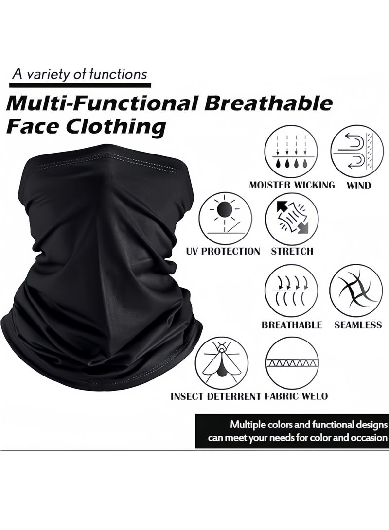 Generic 4Pcs Sun Protective Neck Gaiter Sun UV Protection Face Mask, Soft Breathable UV Protection Face Mask for Cycling Fishing Mountaineering and Sports,4 Color Set（Unisex）  - Image 2