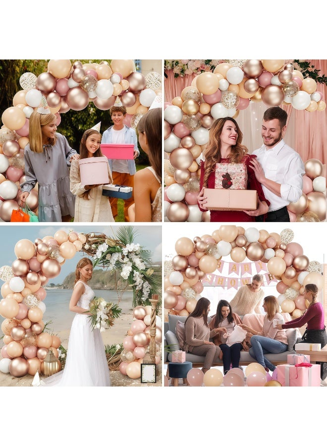 XiuWoo Balloon Set,Different Sizes 5/12/18 Inch Balloon Garland Set,Rainbow Latex Balloons,105-pcs Balloon Garland Arch Kit,For Wedding/Baby Shower/Birthday Party Supplies Decorations - Image 5