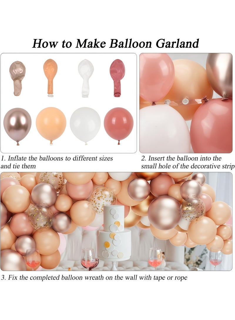 XiuWoo Balloon Set,Different Sizes 5/12/18 Inch Balloon Garland Set,Rainbow Latex Balloons,105-pcs Balloon Garland Arch Kit,For Wedding/Baby Shower/Birthday Party Supplies Decorations - Image 4