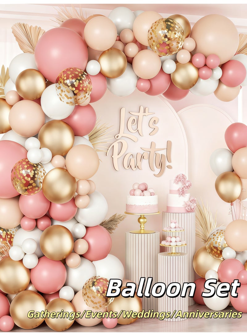 XiuWoo Balloon Set,Different Sizes 5/12/18 Inch Balloon Garland Set,Rainbow Latex Balloons,105-pcs Balloon Garland Arch Kit,For Wedding/Baby Shower/Birthday Party Supplies Decorations - Image 1