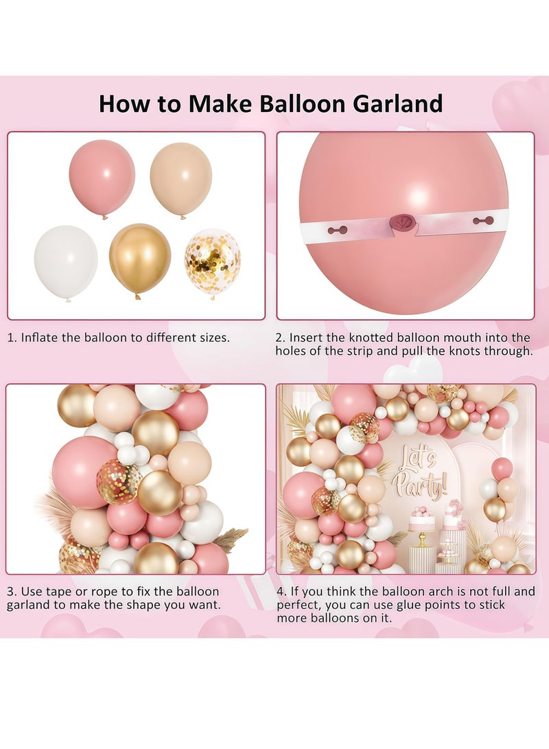 XiuWoo Balloon Set,Different Sizes 5/12/18 Inch Balloon Garland Set,Rainbow Latex Balloons,105-pcs Balloon Garland Arch Kit,For Wedding/Baby Shower/Birthday Party Supplies Decorations - Image 3