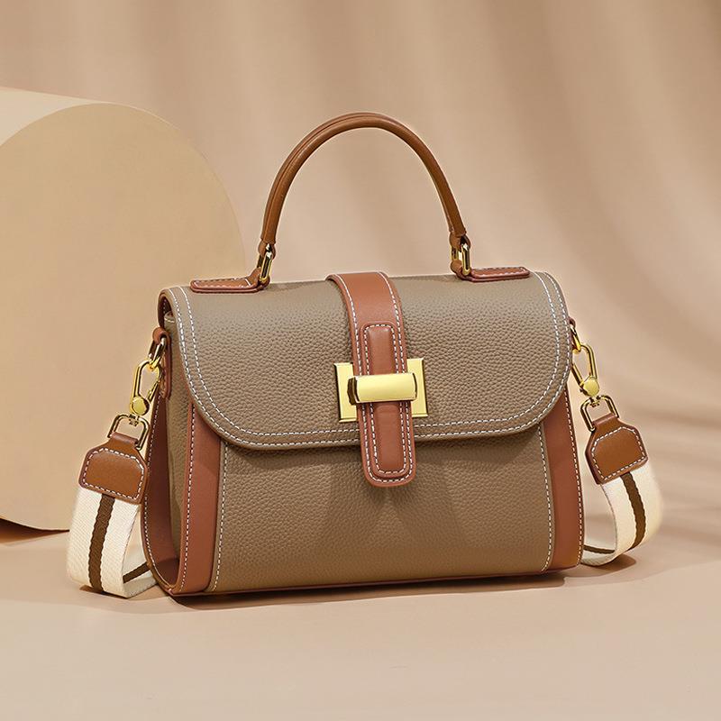Genuine Leather Bag Women'S Crossbody Bag Easiest For Match Contrast Color Handheld Genuine Leather Bag Summer Shoulder Fashion Women'S Bag - Image 4