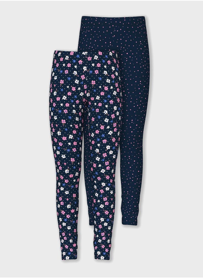 NAME IT - Kids 2 Pack Assorted Leggings - Image 1