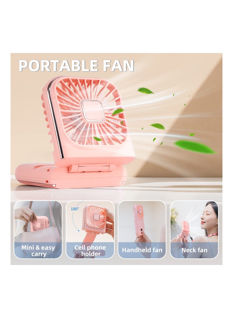 SYOSI Rechargeable Mini Handheld Fan, Portable Electric Personal Fan with Lanyard Small Fan Convenient Lanyard Personal Fan Compact Handheld Fan Portable Fan for Desk Office Outdoor Indoor - Image 4