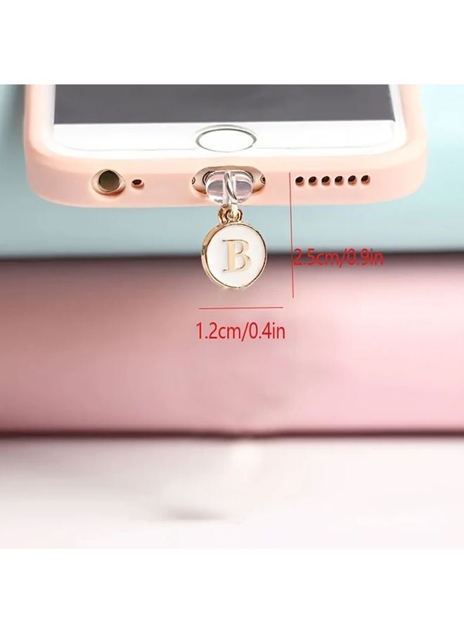 Type C Dust Plug Style J White Letters Charm For Mobile Phone - Image 3