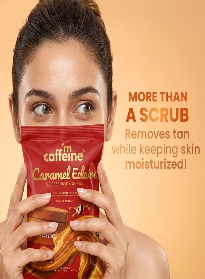 mCaffeine Caramel Care Duo with 7% Exfoliating Body Wash 300ml + 10% Coffee Body Scrub 175g | 1% Salicylic Acid, 2% Lactic Acid & AHA Blend | - Image 5