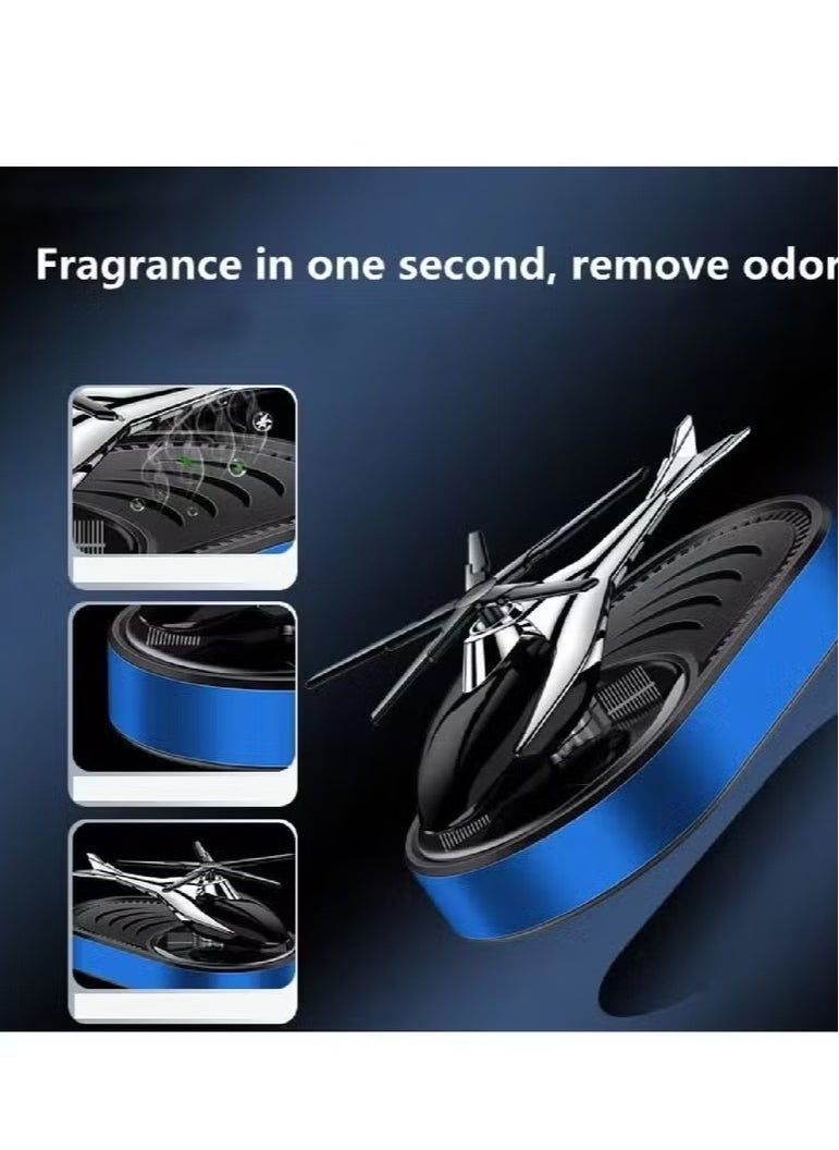 TIGER Car Air Freshener Mini Helicopter Rotating Solar Airplane, Solar-Powered Car Freshener, Rotating Design for Fresh Scents, Stylish Car Decor, Eco-Friendly, Ideal for Cars, Trucks, and Offices - Image 4