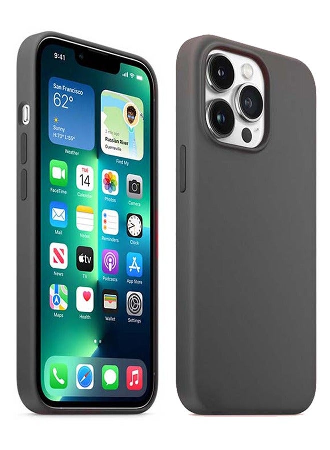CATANES Protective Soft Silicone Case Cover for iPhone 13 Pro Max - Grey - Image 1