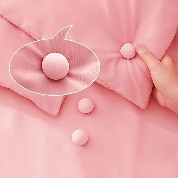 Jenibri JENIBRI Quilt Fixing Clips,Duvet Cover Clips,Mushroom Round Fixing Clips with Buttons,Bedroom Duvet Fixing Holder Quilt Cover Pins Bedsheet Clip one Button Unlock Duvet Cover Fastener Clip (16, Pink) - Image 5