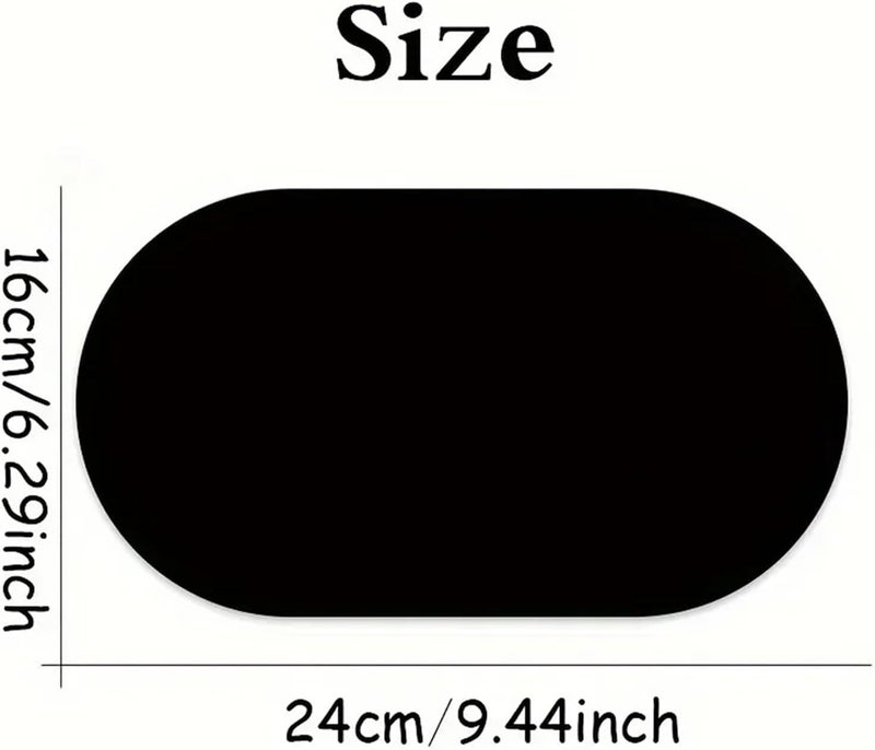 10pcs Oval Mini Mouse Pad with Non-Slip Rubber Base, Waterproof Compact Mouse Mat for Laptop Computer Wireless Mouse Keyboard Tray(Pink) - Image 3