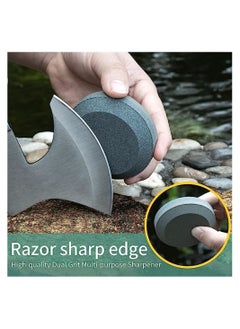SYOSI Axe and Hatchet Sharpening Tool, Stone Grinding Axe Sharpener Multi-Use Axe Sharpening Tool Compact Sharpening Tool Extra Coarse/Middle Fine - 120 Grits & 280 Grits on Each Side. (280 &120 Grit)  - Image 2