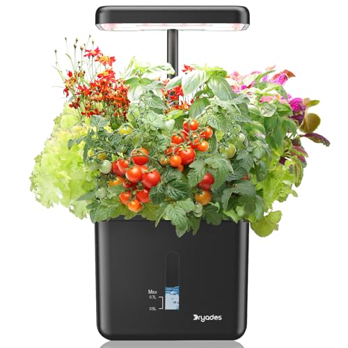 DRYADES Indoor Garden System 19 Watt LED Growing Light Upgrade 2 Self-Watering Soil-Cultivated Growing Pots Gardening Gifts for Mom Plant Pot for Vegetables Herbs Tomato(No Seeds&Soil) - Image 1