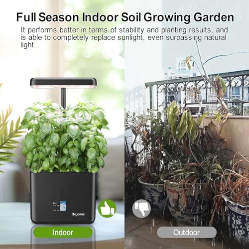 DRYADES Indoor Garden System 19 Watt LED Growing Light Upgrade 2 Self-Watering Soil-Cultivated Growing Pots Gardening Gifts for Mom Plant Pot for Vegetables Herbs Tomato(No Seeds&Soil) - Image 3
