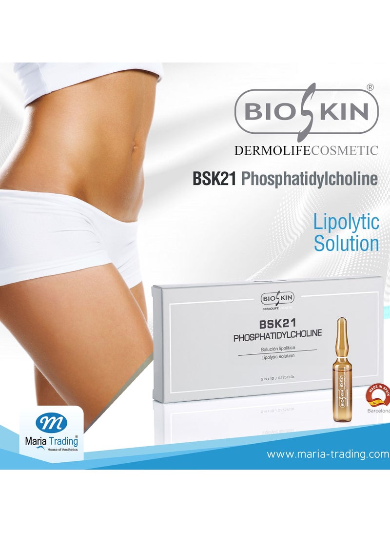 BSK21 Phosphatidylcholine Lipolitic Solution 10 Amp. x 5 mL