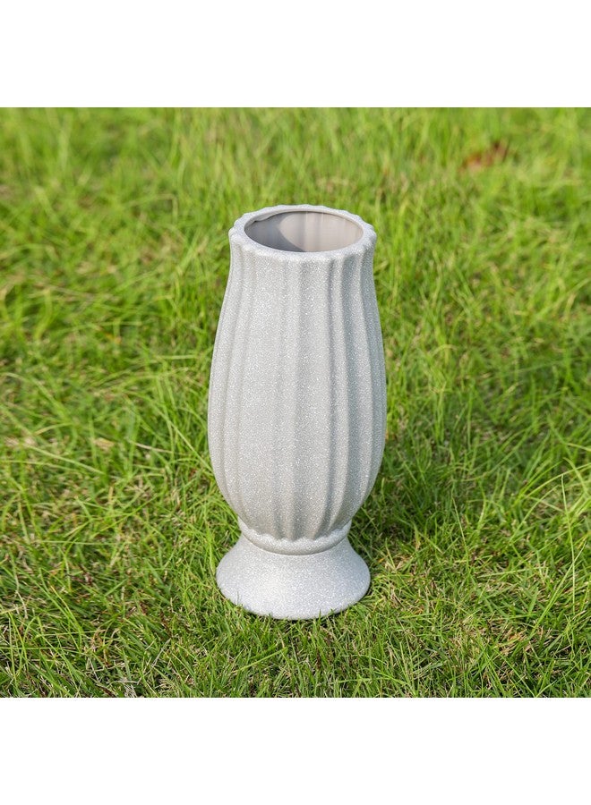 Bocola Cemetery Vase For Grave Decorations With Metal Spike Headstones Flower Holder For Atificial Flowers Fake Floral Outdoor Tombstone Markers Memorials Sympathy For Loss Of Loved Ones - Image 4