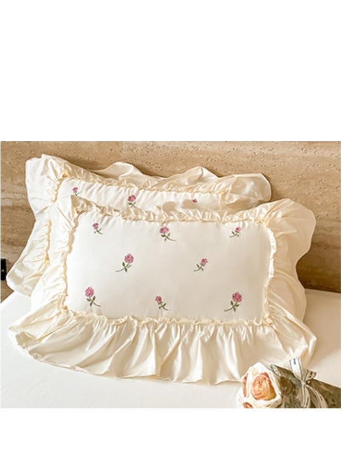 Fitted Sheet Style — French High-End 60 Thread Pure Cotton Embroidered Bedding Four Piece Set - Image 4
