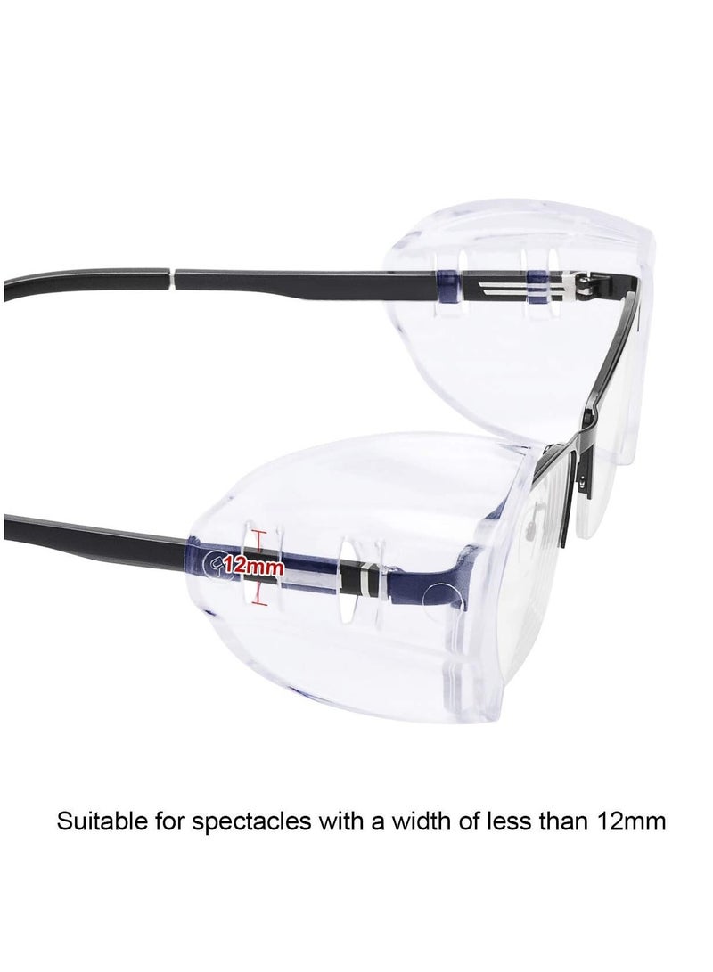 GUDOO 4 Pairs Eye Glasses Side Shields Flexible Slip on Side Shields for Safety Glasses Fits Small to Medium Eyeglasses  - Image 4
