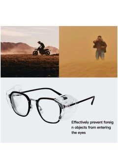 GUDOO 4 Pairs Eye Glasses Side Shields Flexible Slip on Side Shields for Safety Glasses Fits Small to Medium Eyeglasses  - Image 3