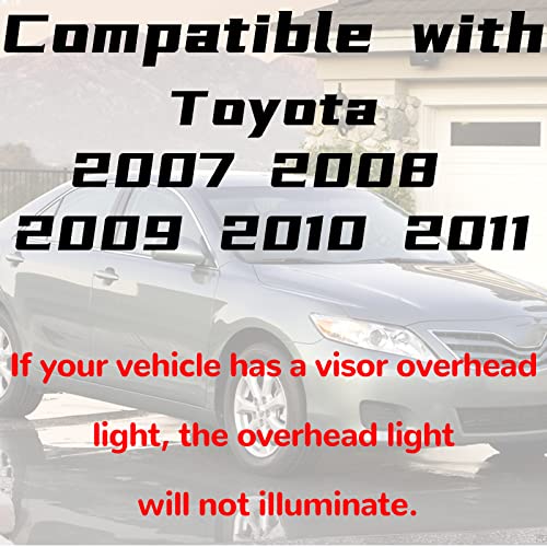 DIMEANI fit for Toyota Camry Sun Visor Replacement, fit for 2007 2008 2009 2010 2011 Toyota Camry and Hybrid Without Light, Driver&Passenger Side, 74310-06750-B0 74320-06780-B0 (2PCS-Gray) - Image 5
