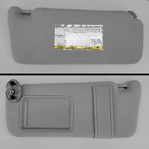 DIMEANI fit for Toyota Camry Sun Visor Replacement, fit for 2007 2008 2009 2010 2011 Toyota Camry and Hybrid Without Light, Driver&Passenger Side, 74310-06750-B0 74320-06780-B0 (2PCS-Gray) - Image 2