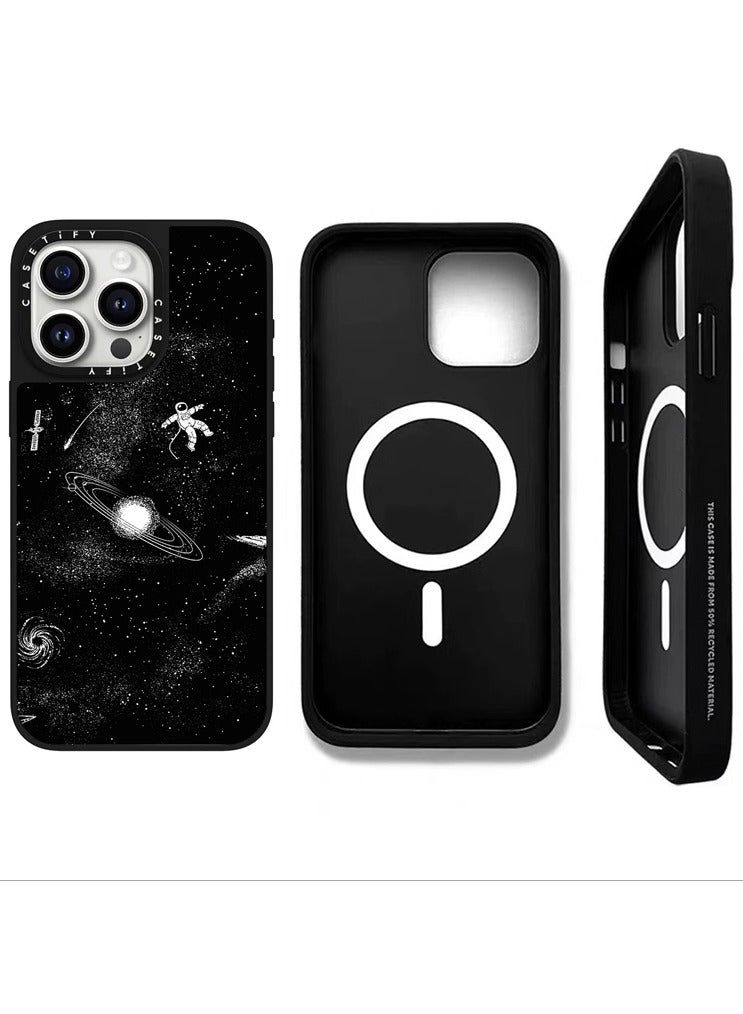 Casetify For iPhone 14 Pro Max/15 Pro Max/16 Pro Max Moon Stars Print Case, Slim Anti-Skid Outline Cute Durable Phone Case for Women Girls Bumper Full Body Protection - Image 2