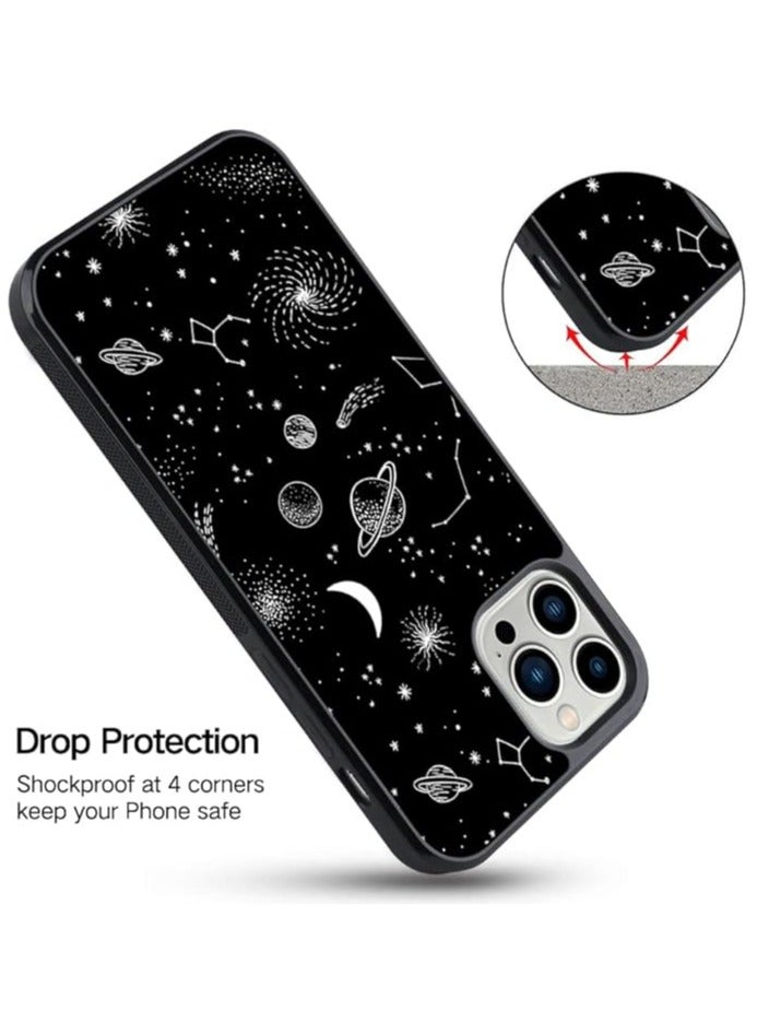 Casetify For iPhone 14 Pro Max/15 Pro Max/16 Pro Max Moon Stars Print Case, Slim Anti-Skid Outline Cute Durable Phone Case for Women Girls Bumper Full Body Protection - Image 4