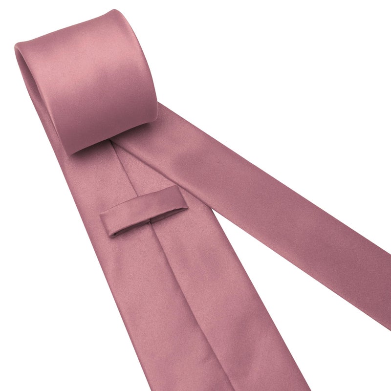 JEMYGINS Dusty Rose Tie Mens Necktie for Wedding and Business(8cm) - Image 4